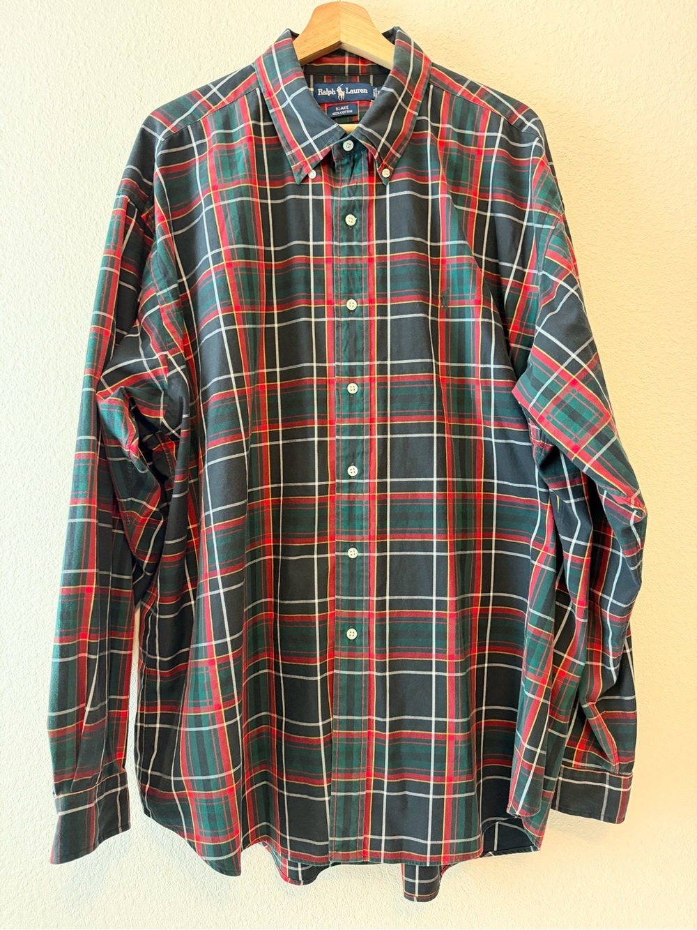 Ralph Lauren Blake Men’s XXL Tartan Plaid Cotton Button Down Shirt